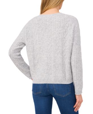 Women's Embellished Cable-Knit Pullover Sweater 