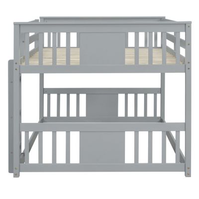  Full Over Full Bunk Bed with Ladder