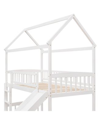 Twin Loft Bed With Slide, House Bed Frame