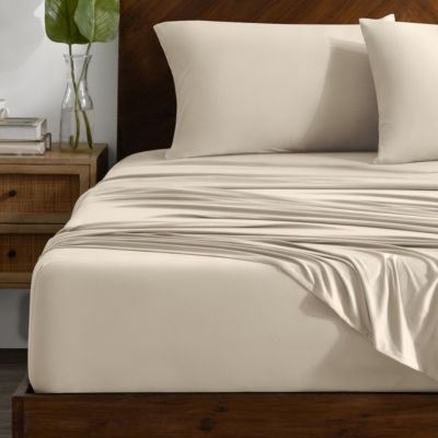 4 Way Microfiber Stretch Knit 4 Pc Sheet Set, Queen