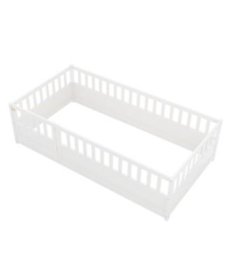Montessori Twin Floor Bed with Safety Barrier