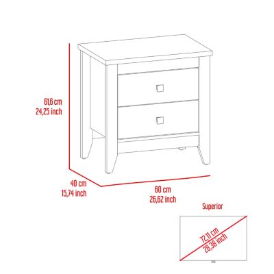 Streamdale Windsor 2-Drawer Nightstand