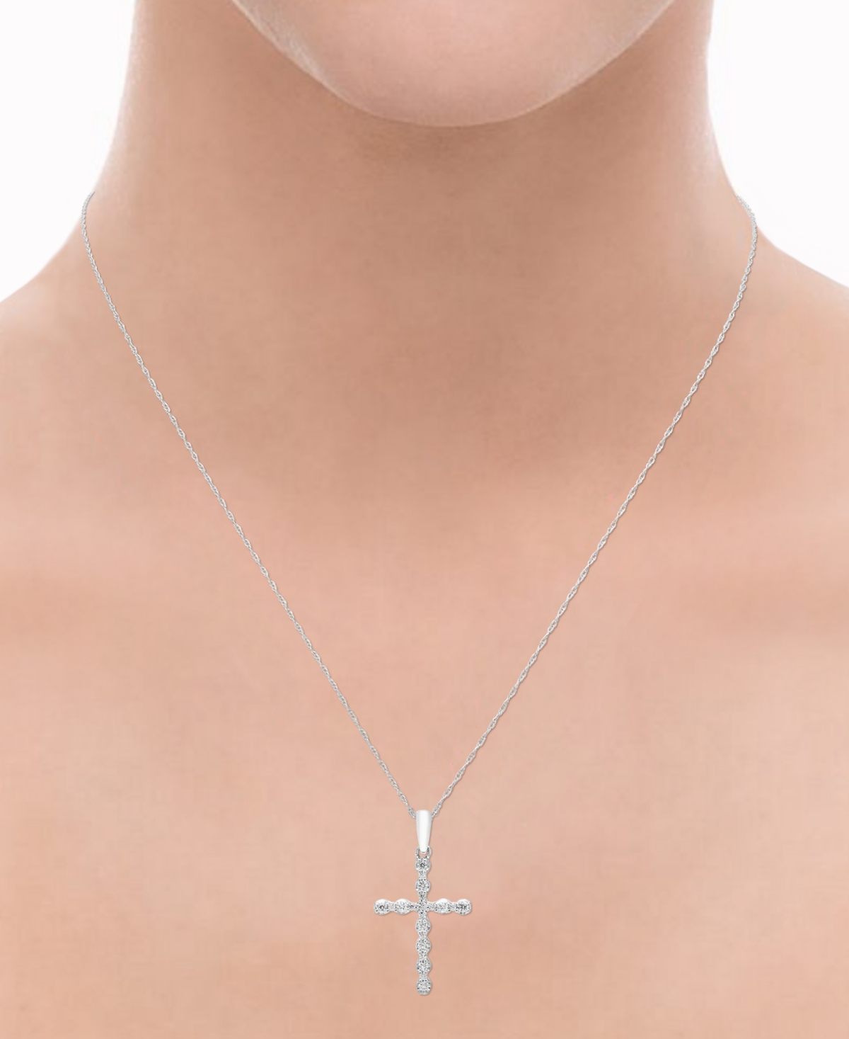 Diamond Cross Pendant 18