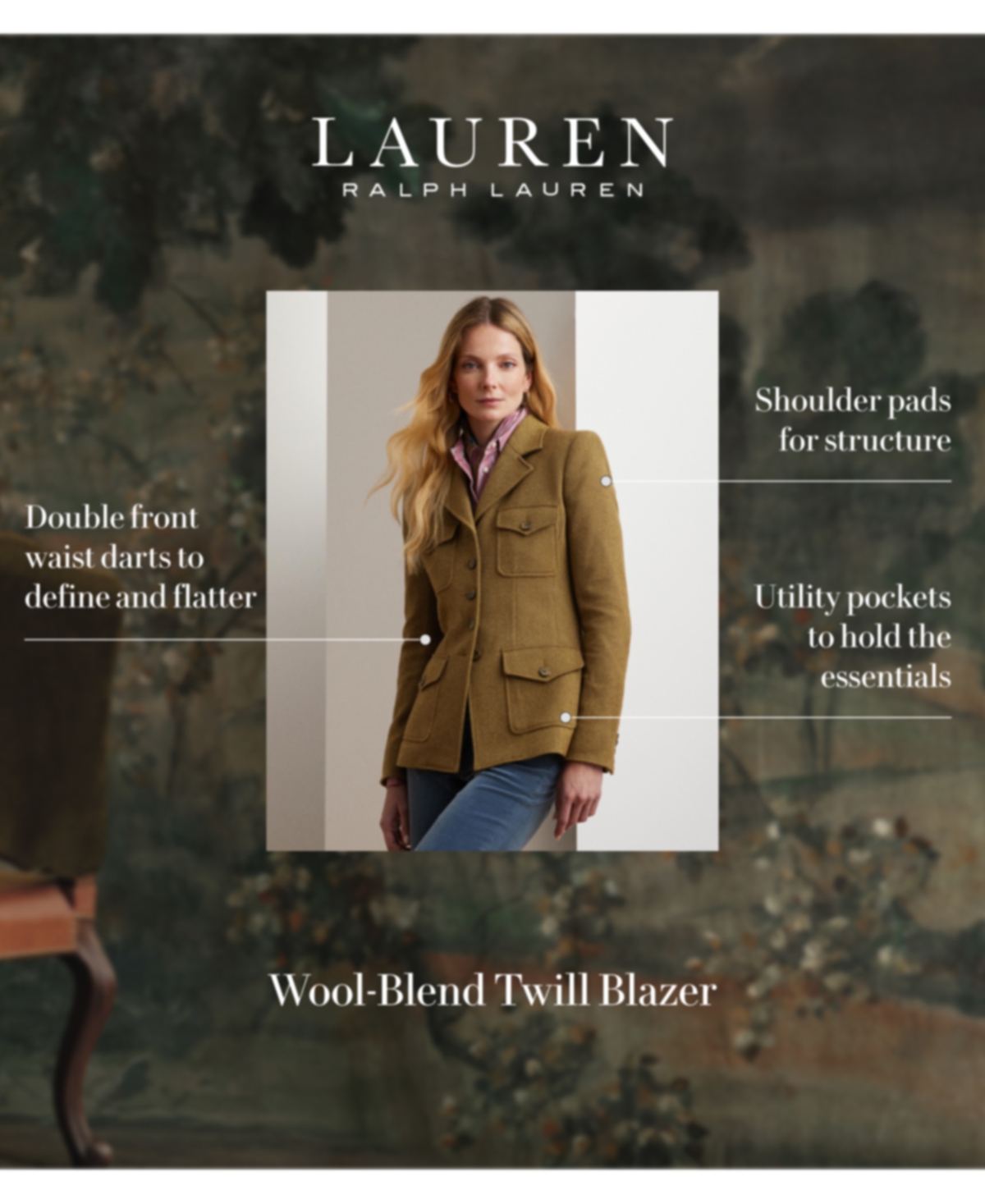 Lauren Ralph Lauren Women's Twill Blazer