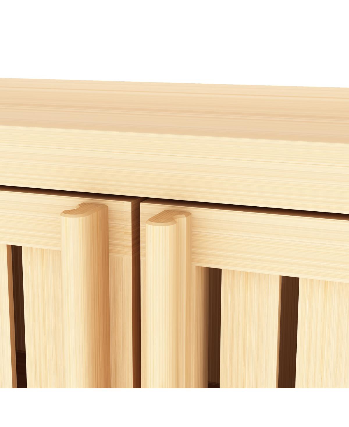 Streamdale Furniture Bamboo Storage Cabinet for Bathroom and Living Room