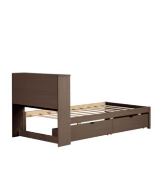 Streamdale Modern Twin Bed Frame with USB/Storage Headboard
