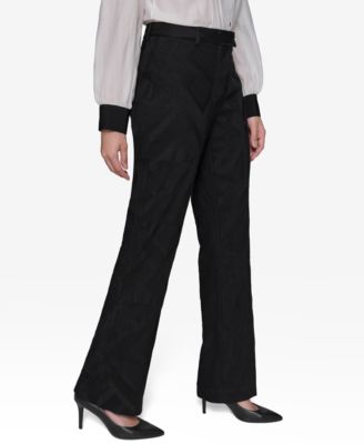 Women's Jacquard Patterned Wide-Leg Pants