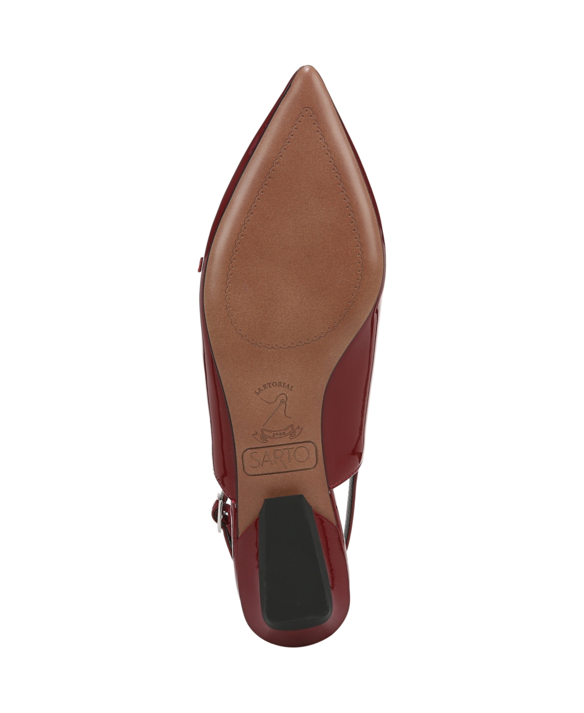Franco Sarto Women's Emma Slingback Mary Jane Patent Leather Flats In Gothic Red Patent Leather