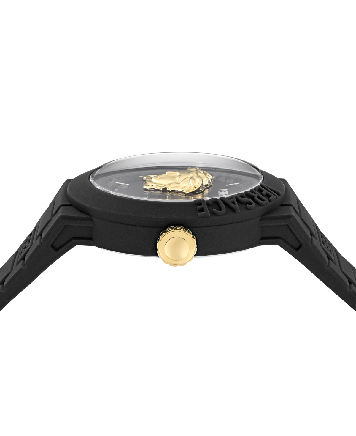 Versace Men's Swiss V-PopSilicone Strap Watch 43mm - Black