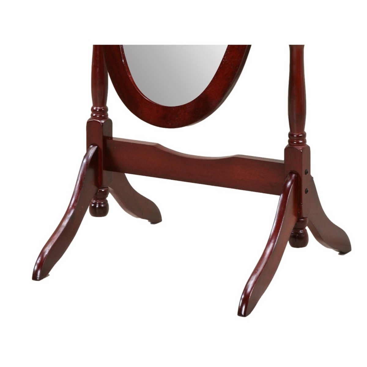 Streamdale Furniture Traditional Queen Anna Style Wood Floor Cheval Mirror,Finish - Cherry