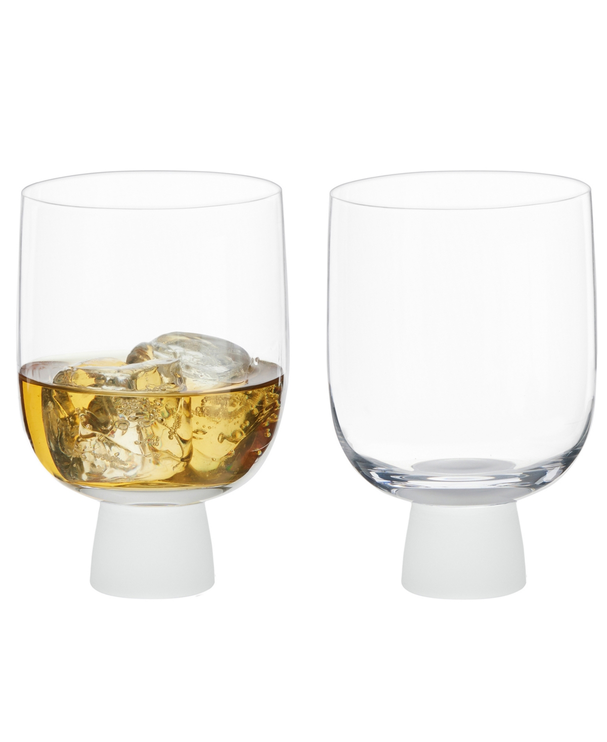 Anton Studio Designs Oslo Double Old Fashioned Tumblers Frost, Set Of 2 In Clear