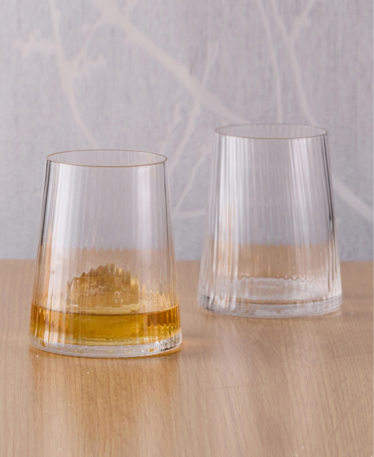Anton Studio Designs Empire Clear Double Old Fashioned Tumblers, Set Of 2 In Clear
