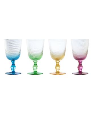 Swirl Wine Glasses, Set of 4