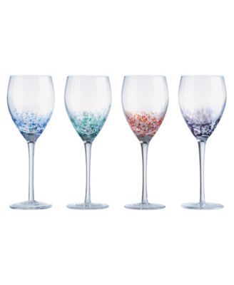Speckle Wine Glasses, Set of 4