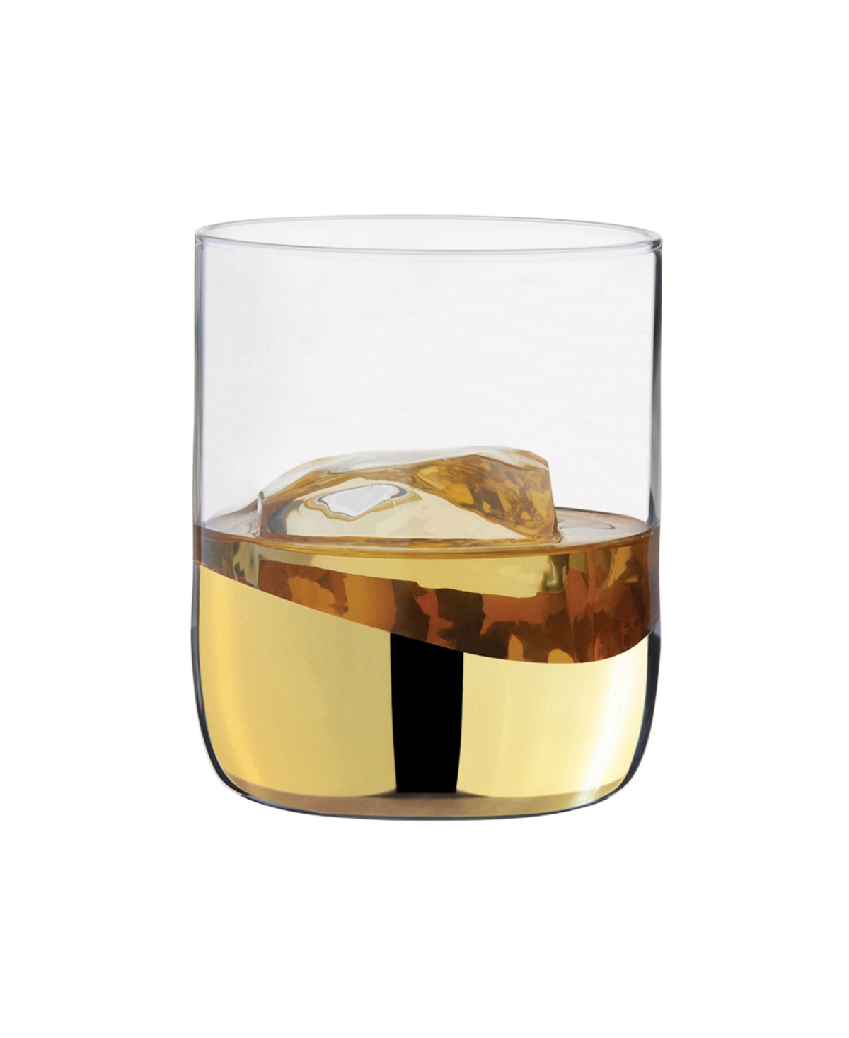 Anton Studio Designs Wave Double Old Fashioned Tumblers, Set Of 2 In Gold