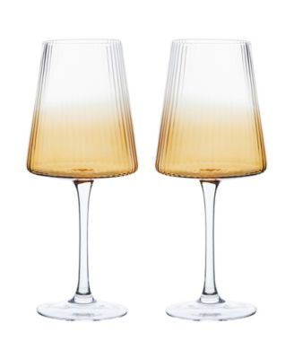 Empire Wine Glasses Amber, Set of 2