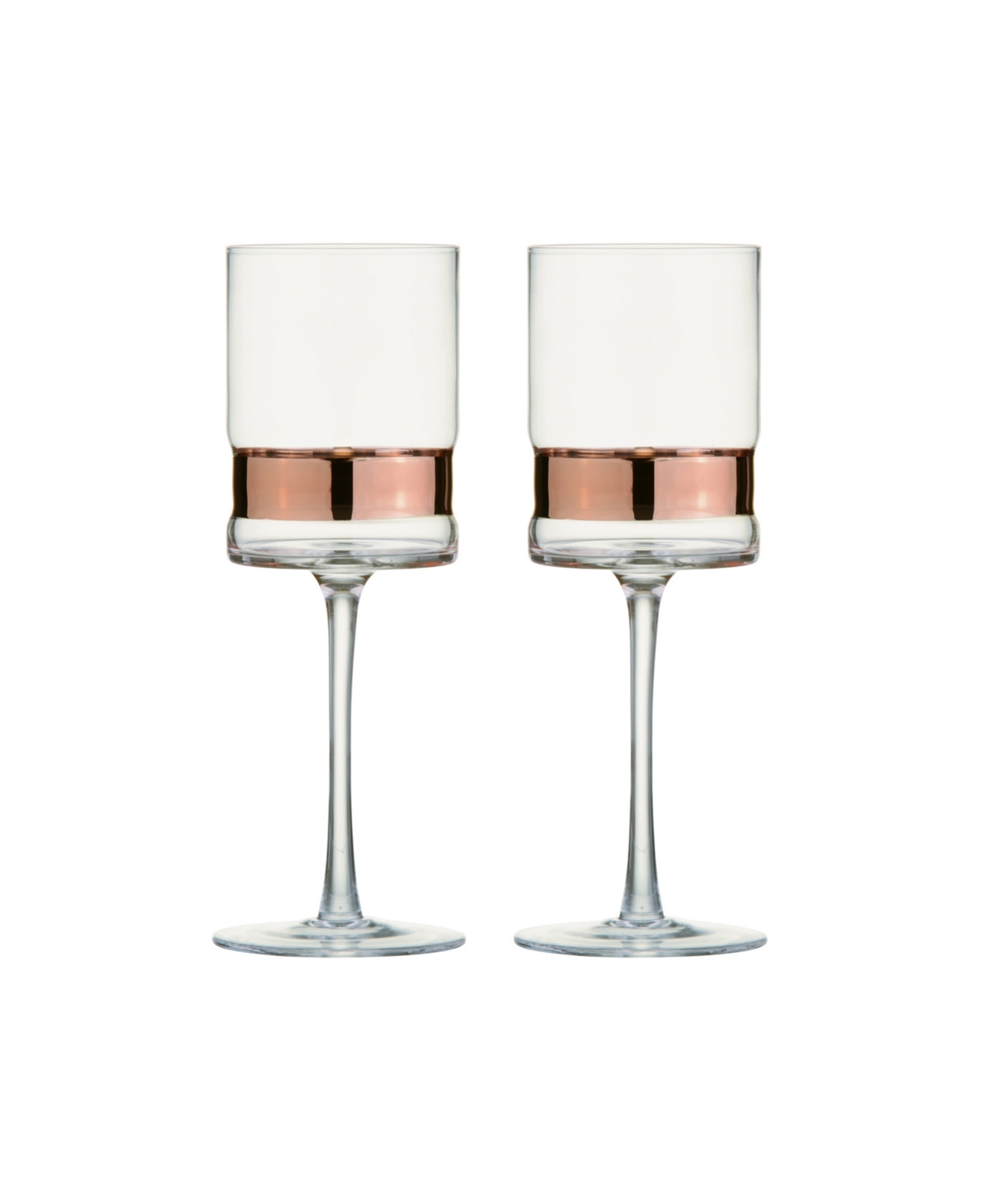 Anton Studio Designs Soho Wine Glasses, Set Of 2 In Bronze