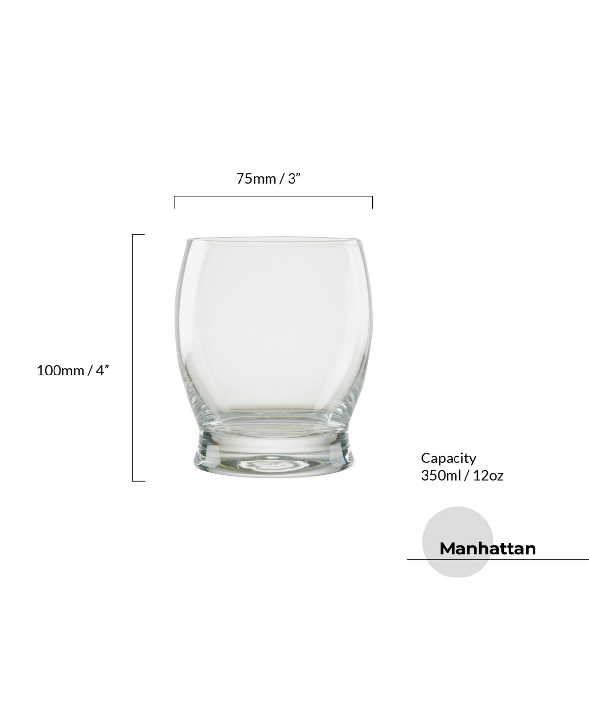 Anton Studio Designs Manhattan Double Old Fashioned Tumblers, Set Of 2 In Clear