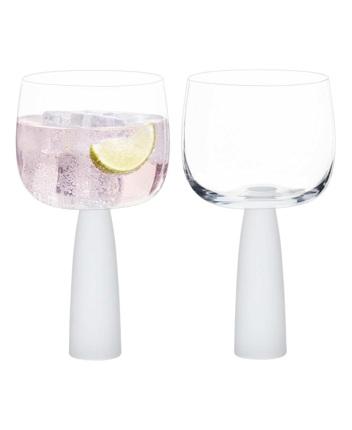 Anton Studio Designs Oslo Gin Glasses Frost, Set Of 2 In Clear