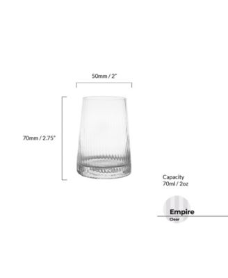 Empire Clear Shot Glasses, Set of 4