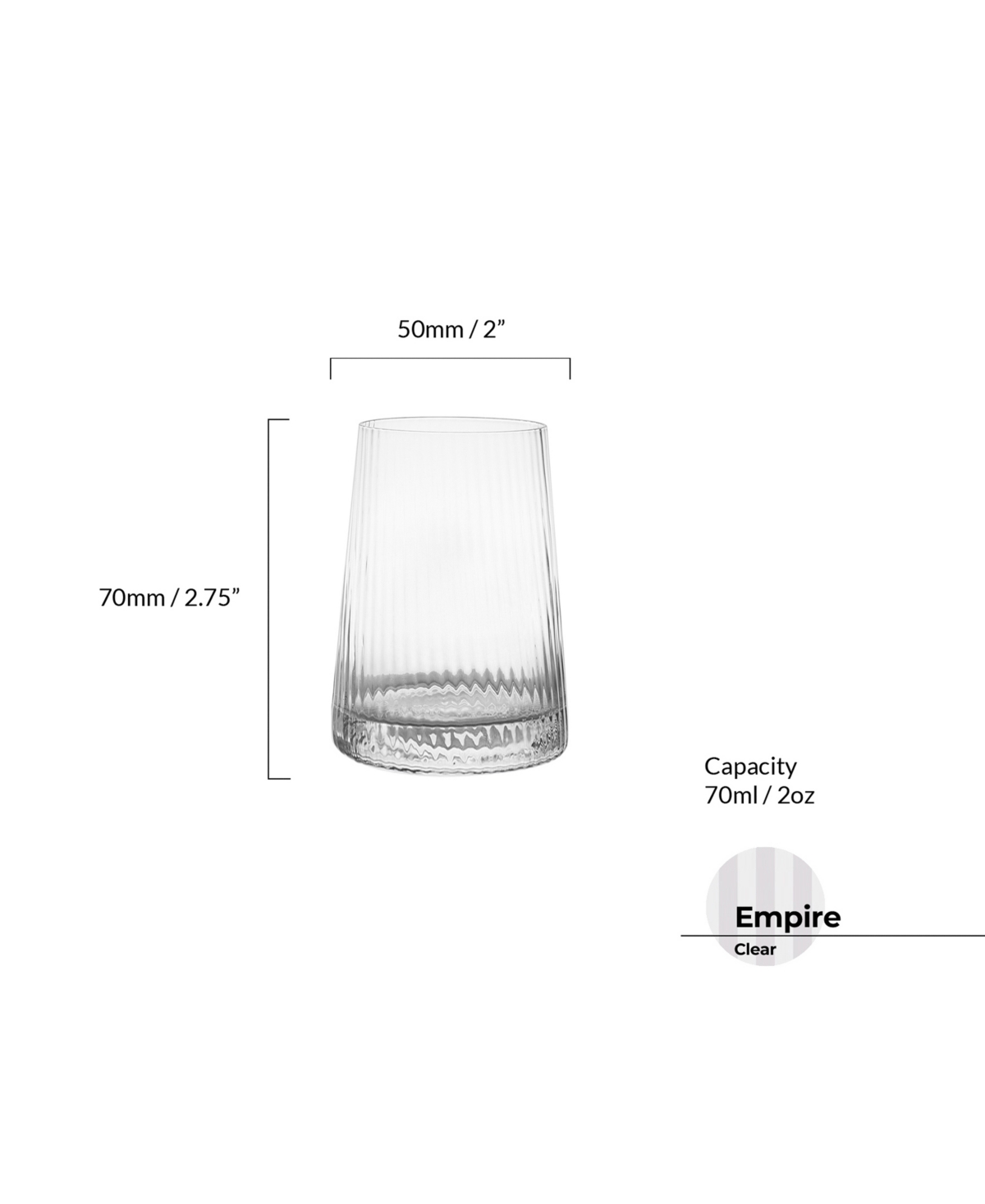 Anton Studio Designs Empire Clear Shot Glasses, Set Of 4 In Clear