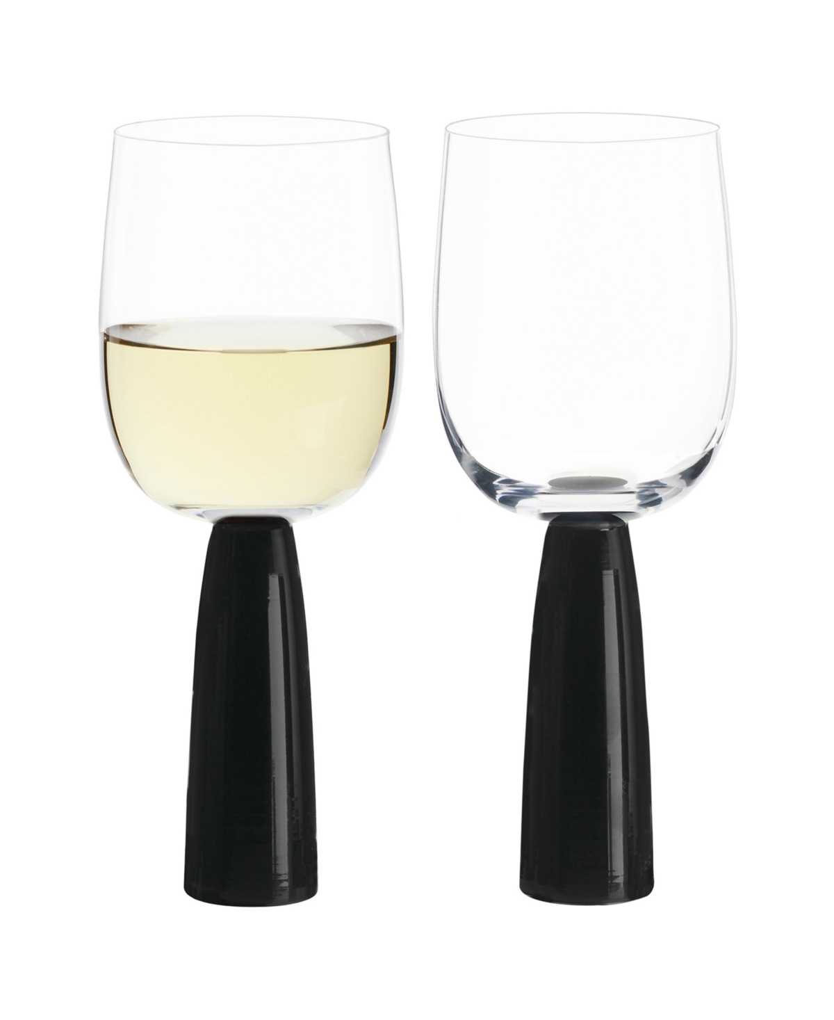 Anton Studio Designs Oslo Wine Glasses, Set Of 2 In Black