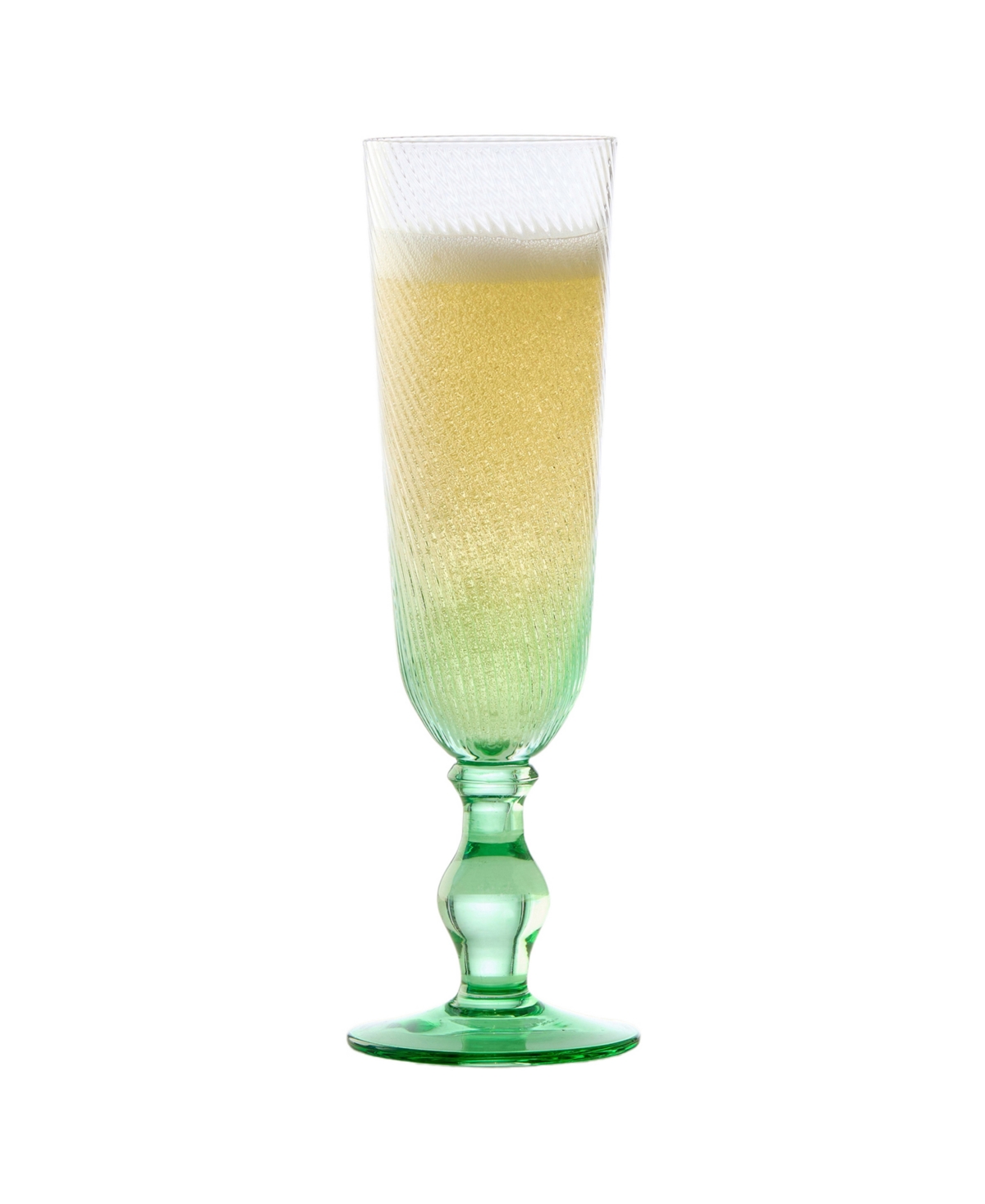 Anton Studio Designs Swirl Champagne Flutes, Set Of 4 In Multicolor