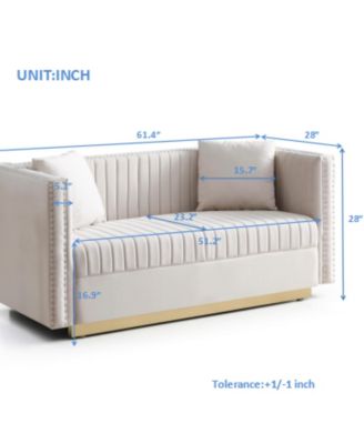 Modern Velvet Sofa Set with Pillows