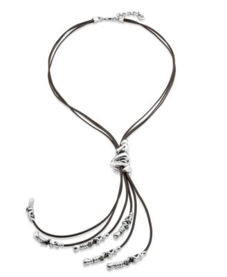 Brown Leather Cords Necklace