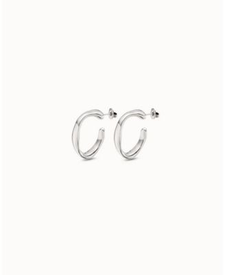 Sterling Silver Metal Clad Hoop Earrings