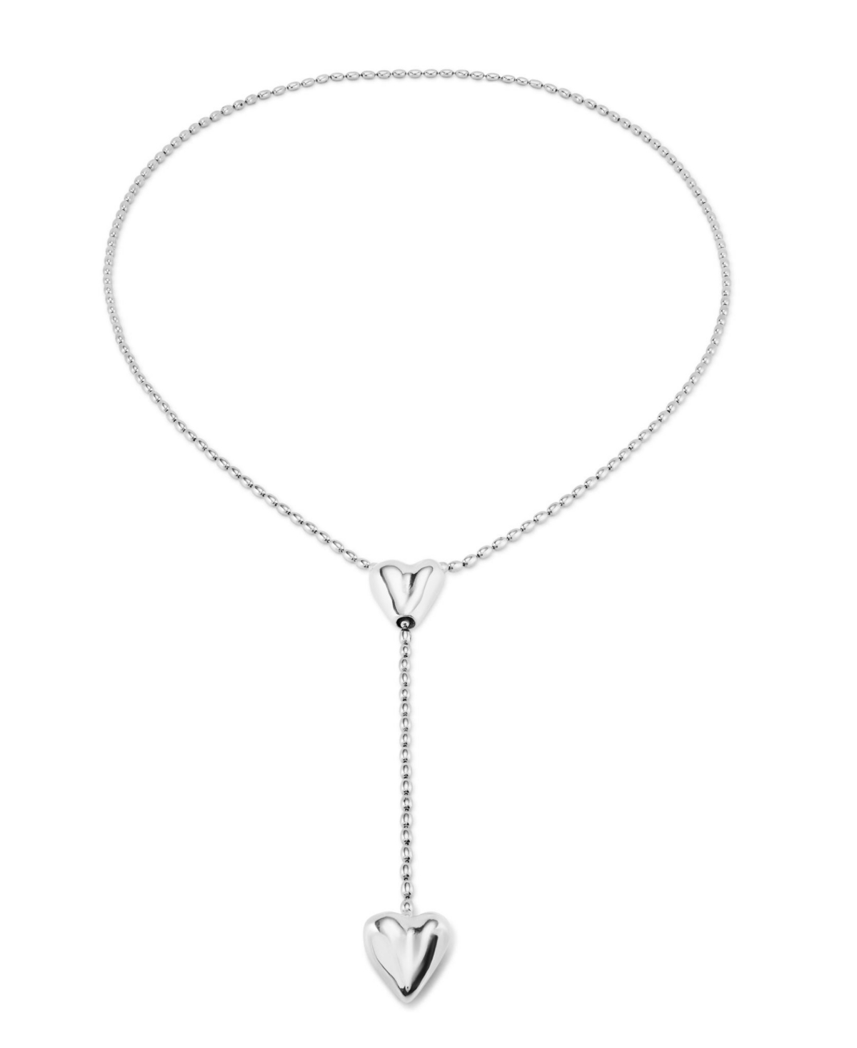 Unode50 Two Hearts Metal Alloy Chain In Silver