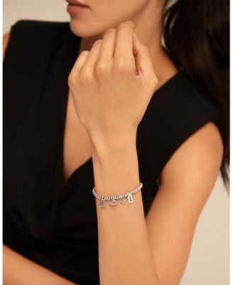 Sterling Silver Plated Metal Clad Oval Bracelet 