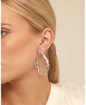 Metal Clad Snap Earrings