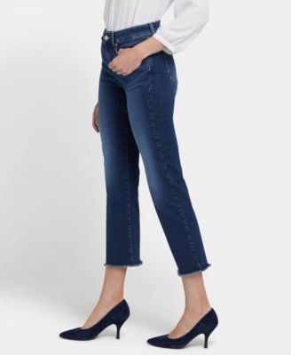 Women's Marilyn Straight Ankle Frayed Hem Jeans