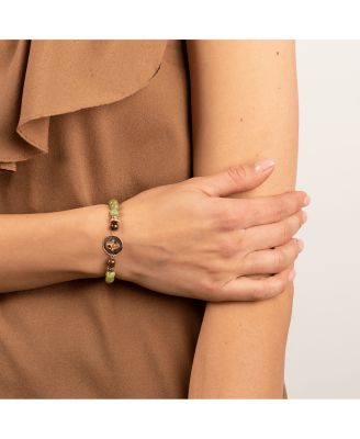 Transportive Energy Jade Stone Hamsa Bracelet