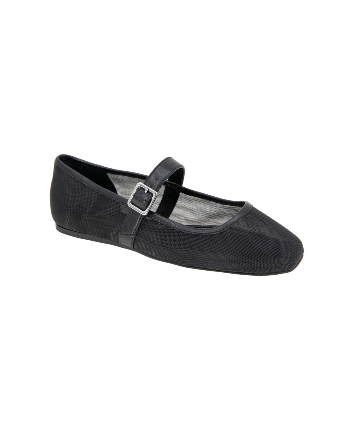 Bcbgeneration Harpin Mary Jane Flat In Black Mesh