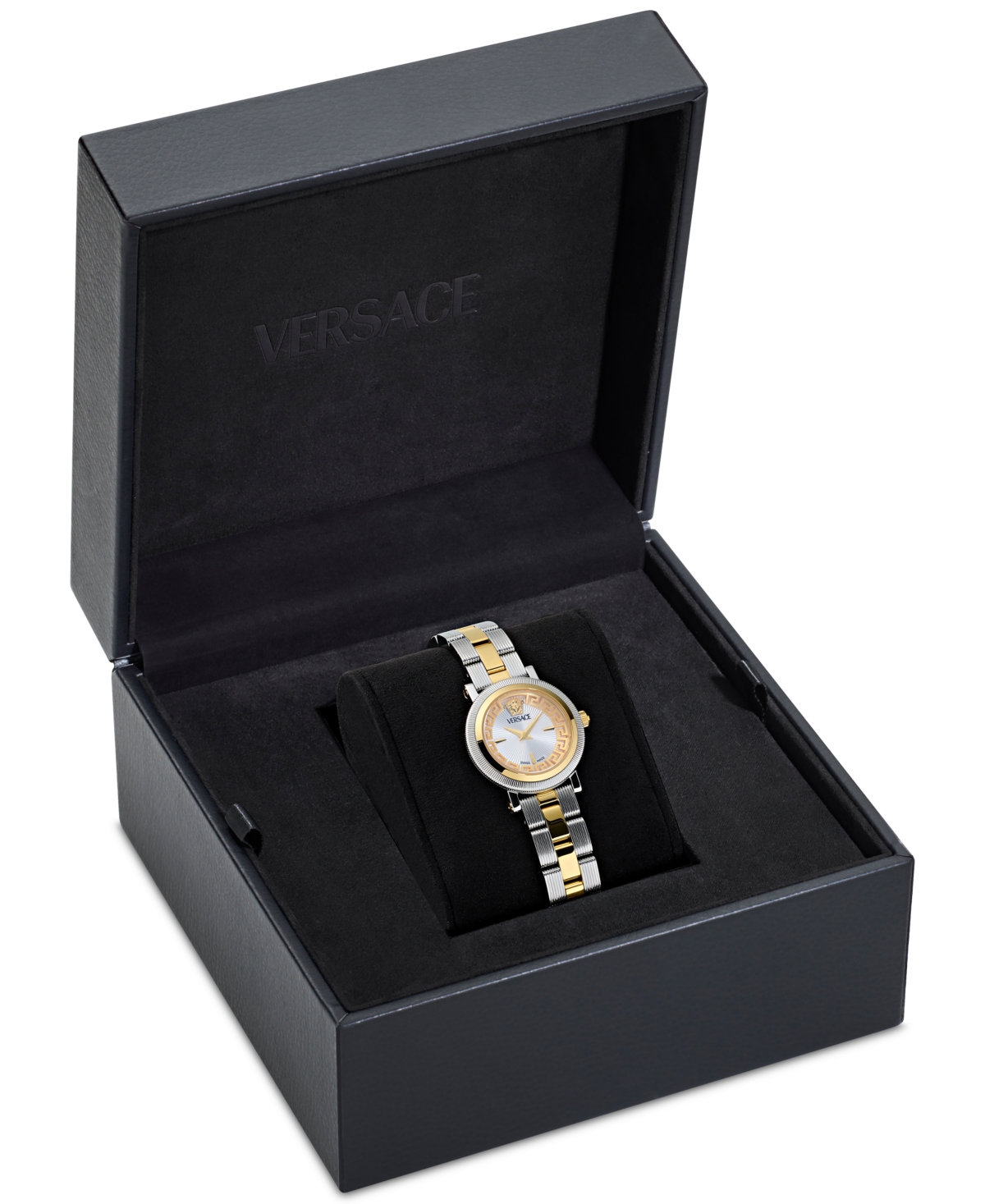 Versace Women's Swiss Greca Flourish Two-Tone Stainless Steel Bracelet Watch 28mm