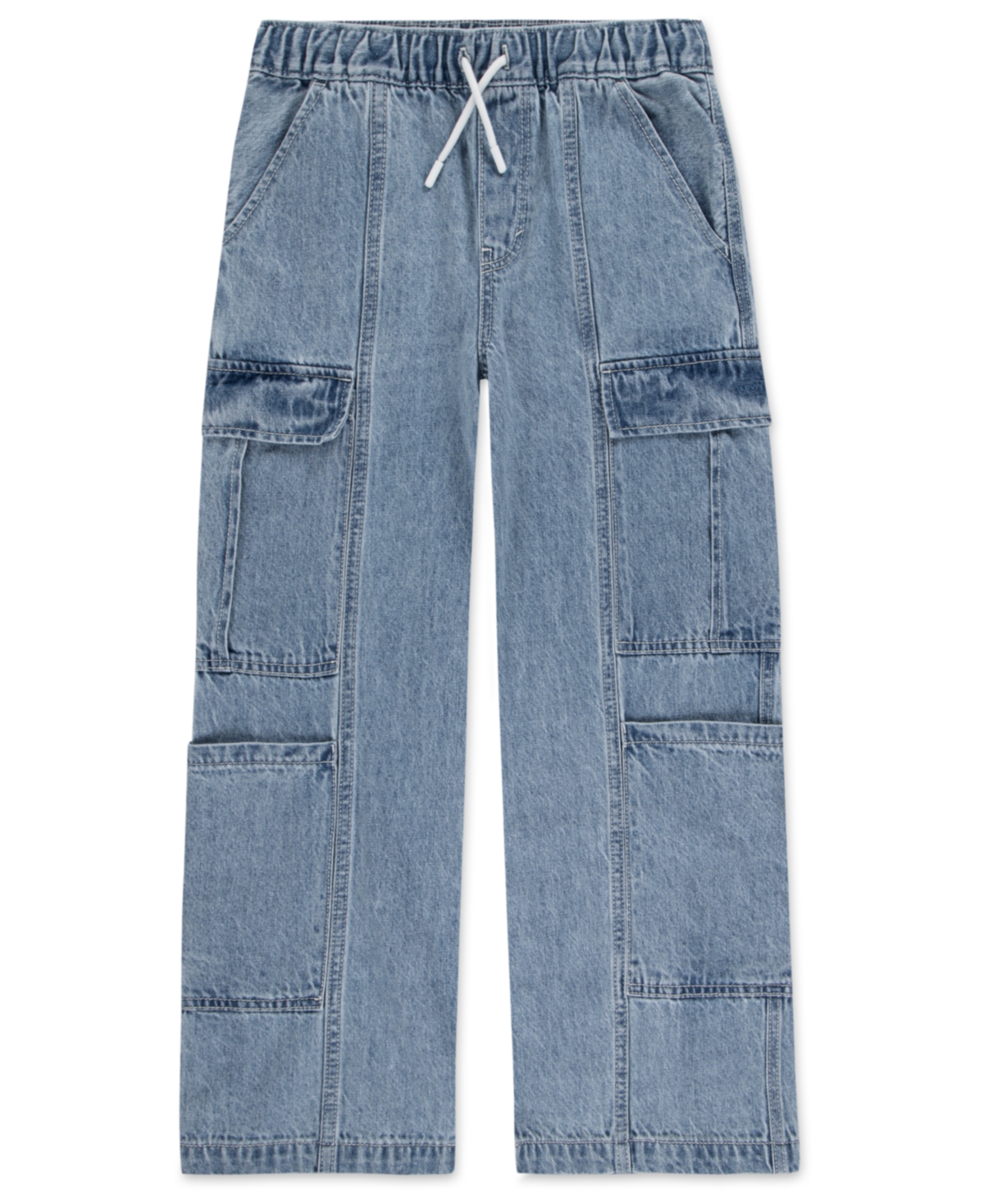 LEVI'S BIG GIRLS DENIM PARACHUTE CARGO PANTS 