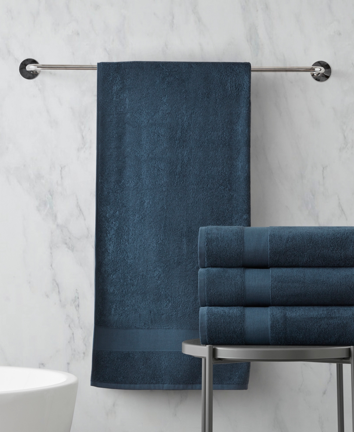510 Design Premium Turkish Cotton Plush 4-pc. Bath Towel Set In Navy