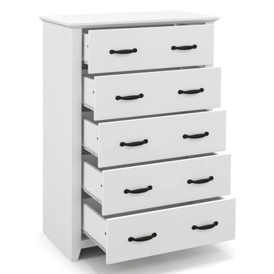 5 Drawer Chest Storage Dresser Tall Cabinet Organizer Bedroom Hallway