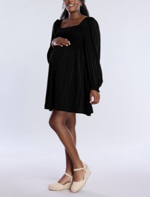 Maternity Smocked Babydoll Long Sleeve Mini Dress - Motherhood