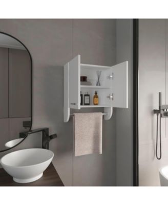 Huslia Medicine Cabinet with 2 Shelves and 2 Doors