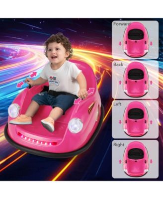 Ride on Bumper Car for Kids with Remote Control 360 Degree Spin LED Light