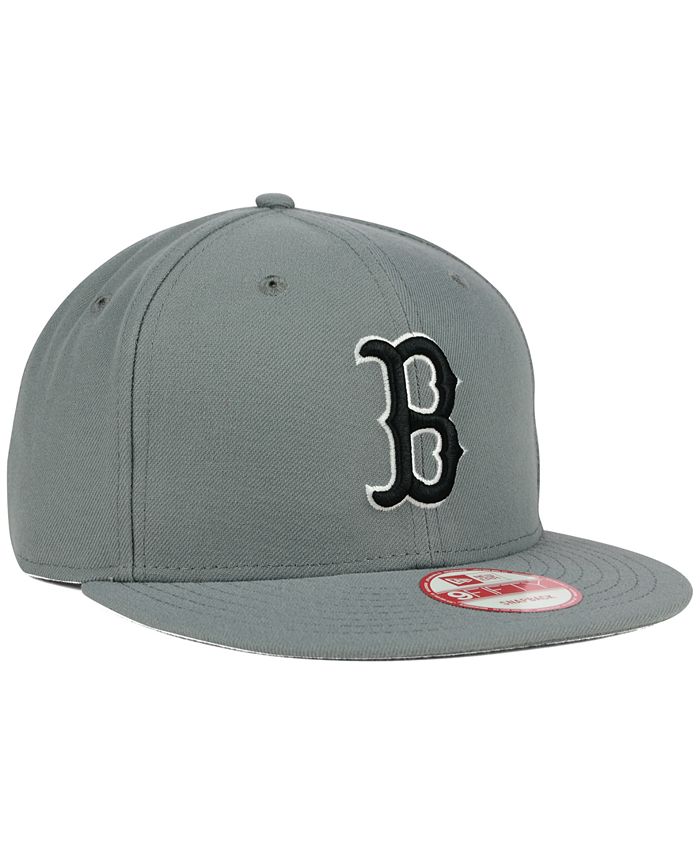 New Era Boston Red Sox Gray Black White 9FIFTY Snapback Cap Macy's