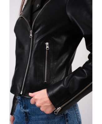 Women's Leather Jacket, Black