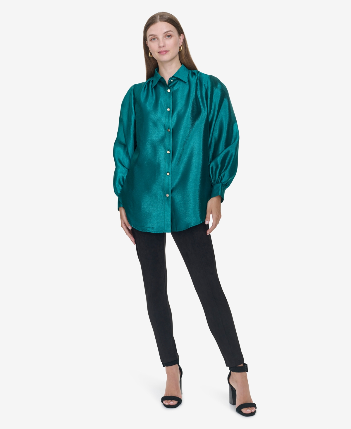 Halston Women's Blouson-Sleeve Blouse
