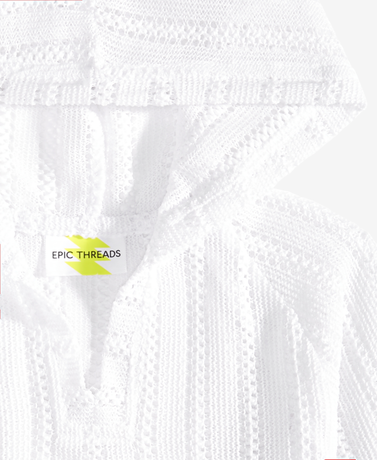 EPIC THREADS BIG GIRLS HOODED LONG SLEEVE MESH COVER-UP, EXCLUSIVELY AT MACY'S 