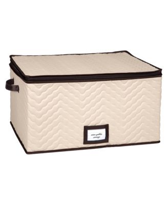 Wine Glass Storage Box with Dividers and 5&amp;quot;W cells - Holds 12 Wine Glasses up to 10&amp;quot; Tall