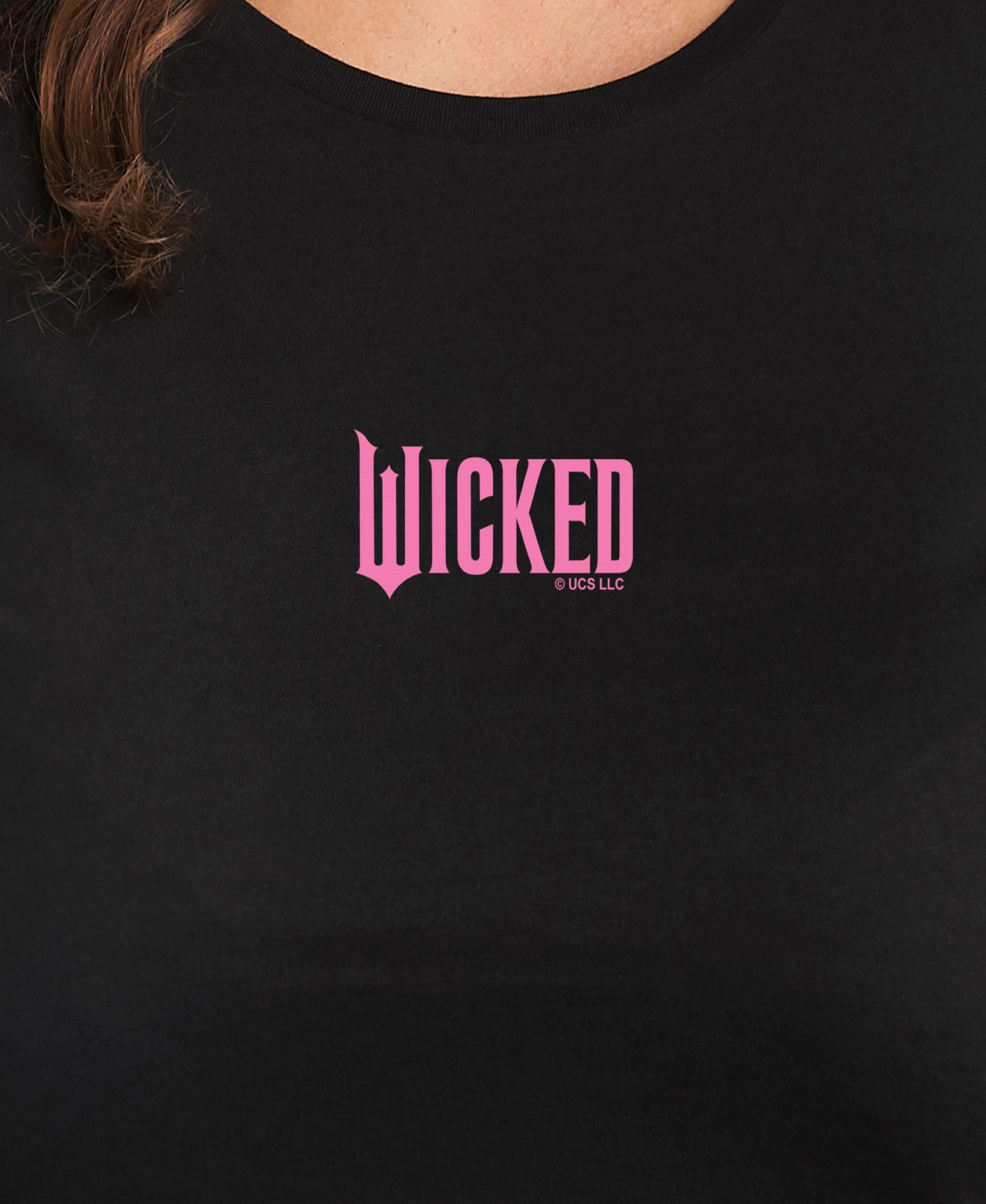 Hybrid Apparel Plus Size Wicked Elphaba Pink Logo Graphic Tee