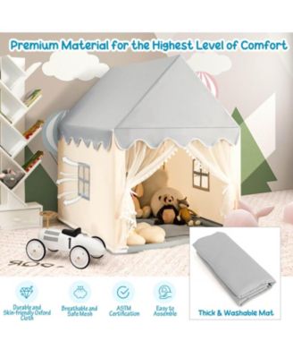 Kids Large Play Castle Fairy Tent with Mat